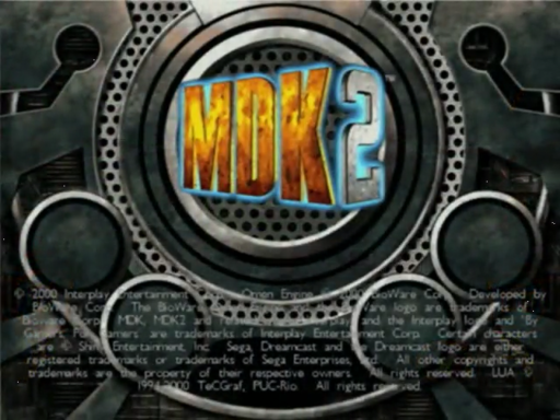 MDK 2 title screen for Sega Dreamcast